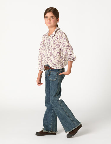 CAMISA BRIGHT FLOWERS PLUM