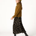 TURTLENECK SWEATER WITH BUTTONS CURRY