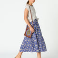 FLORAL WAVE PRINT SKIRT