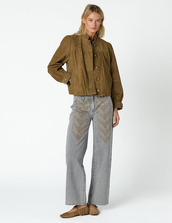 BROWN LEATHER JACKET