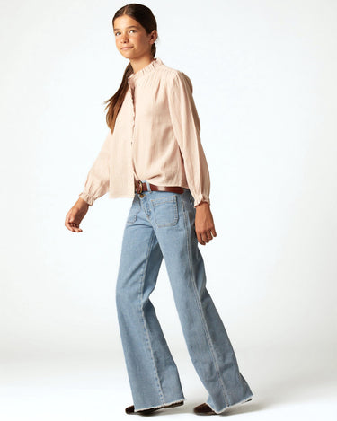 BLUE DENIM POCKET TROUSERS