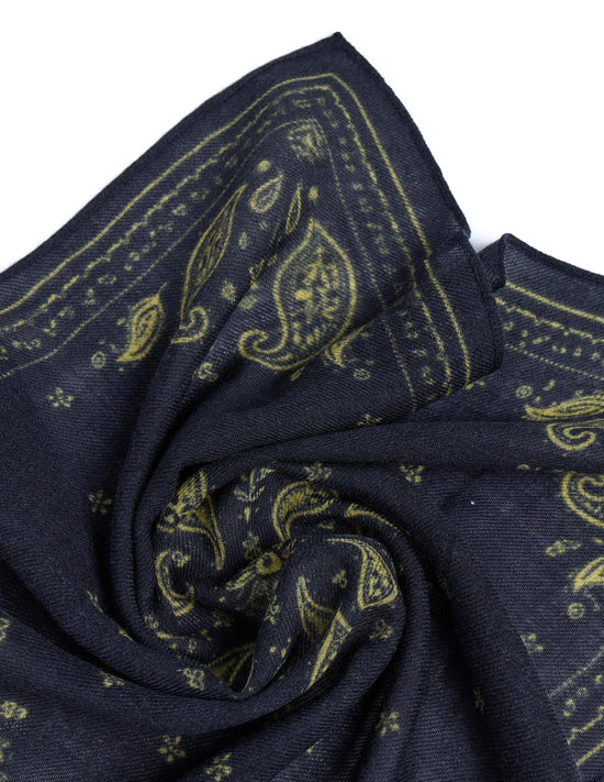VINTAGE ANTHRACITE WOOL BANDANA