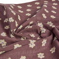 LEAF PRINT CHOCOLATE SCARF
