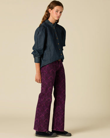 MORAE CORDUROY PRINT TROUSERS
