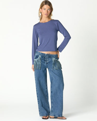 BLUE STRIPED T-SHIRT