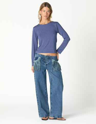 BLUE STRIPED T-SHIRT