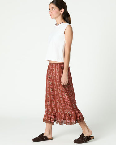 BOHO ROOT PRINT SKIRT