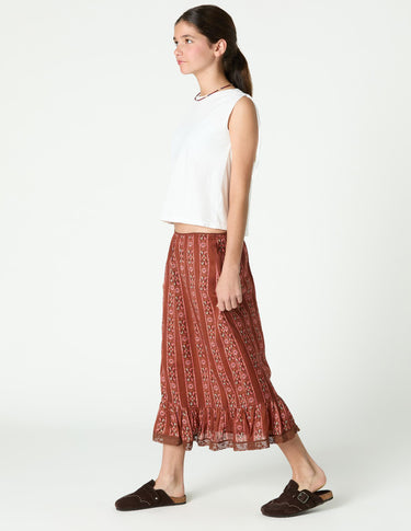 BOHO ROOT PRINT SKIRT