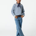 STRIPED JERSEY ANILINE BLUE