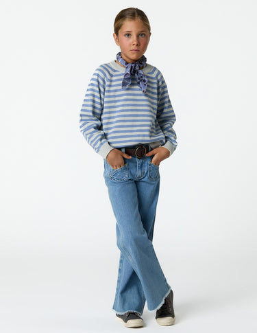 STRIPED JERSEY ANILINE BLUE