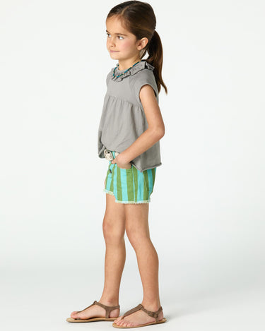CAMISETA CUELLO VOLANTE GREY