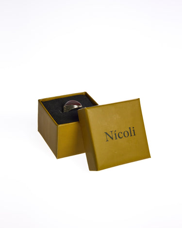 CHOCOLATE DIAGONAL STONE RING
