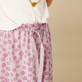 CONTRAST BERRY FLORAL SKIRT