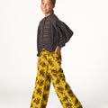 CURRY FLORAL CORDUROY PANTS