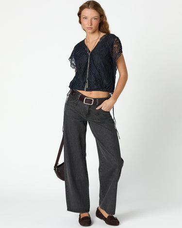 LACE CROSSOVER TOP