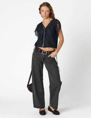 LACE CROSSOVER TOP