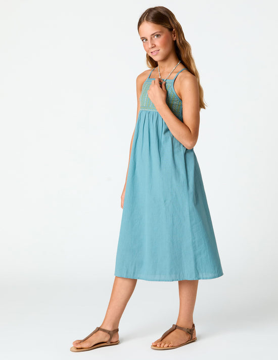 VESTIDO TIRANTES BORDADO POND