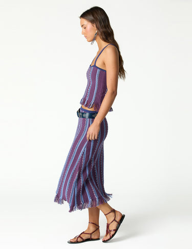 MULTICOLOR FRINGED TOP