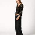 ANTHRACITE FLOWER SHIRT