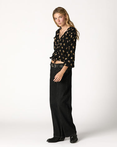 ANTHRACITE FLOWER SHIRT