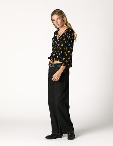 ANTHRACITE FLOWER SHIRT