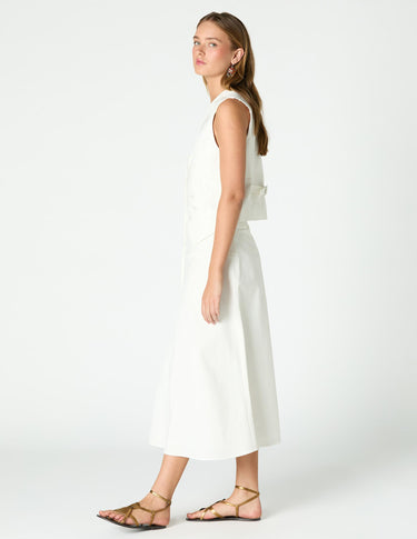 ECRU EMBROIDERED SKIRT