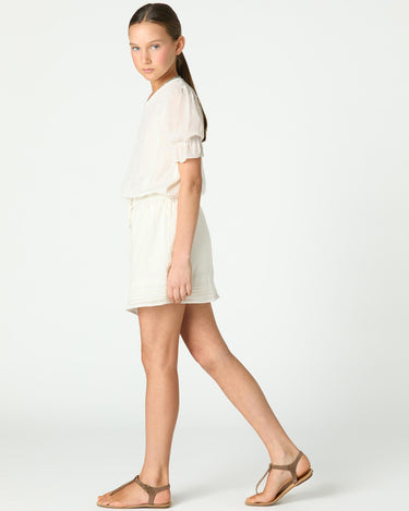 PUFF SLEEVE DRESS WHITE