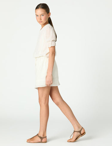 PUFF SLEEVE DRESS WHITE