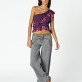 BITTERSWEET ASYMMETRIC FRINGED TOP