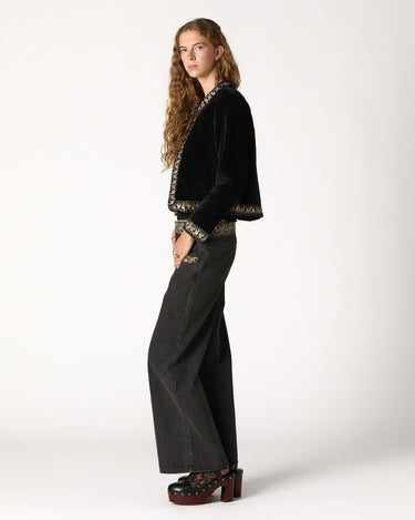 EMBROIDERED VELVET JACKET