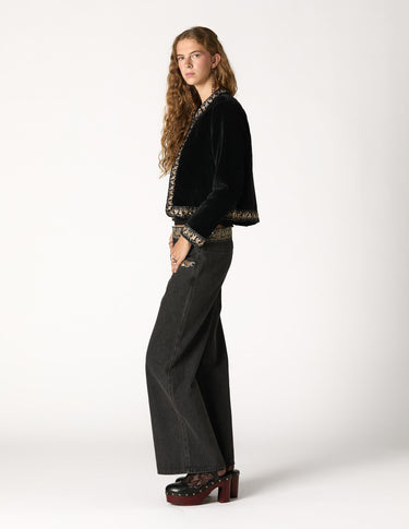 EMBROIDERED VELVET JACKET