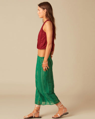 GREEN LACE SKIRT