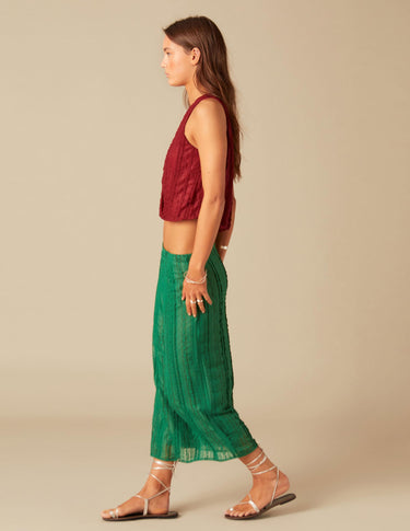 GREEN LACE SKIRT
