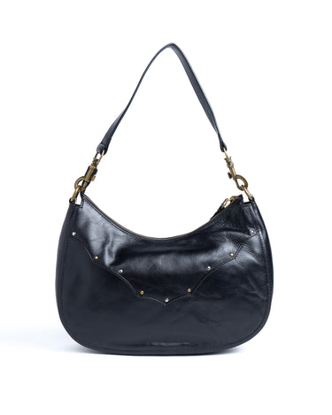 BLACK STUDS PATTERN HANDBAG