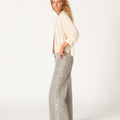 ECRU LACE AND DRAWSTRING SHIRT