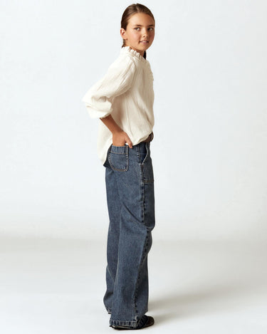 WIDE LEG DENIM PANTS