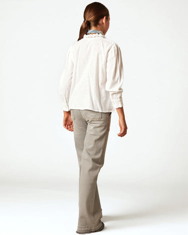 RAW LACE DRAWSTRING SHIRT