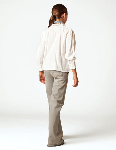 RAW LACE DRAWSTRING SHIRT