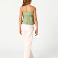White denim wide-leg trousers