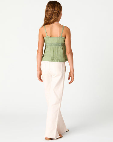 White denim wide-leg trousers