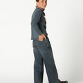 "NN" EMBROIDERED JEANS BLUE RIN
