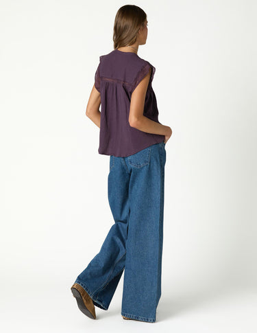 BRANDY SHIRT WITH DRAWSTRINGS AND BUTTONS