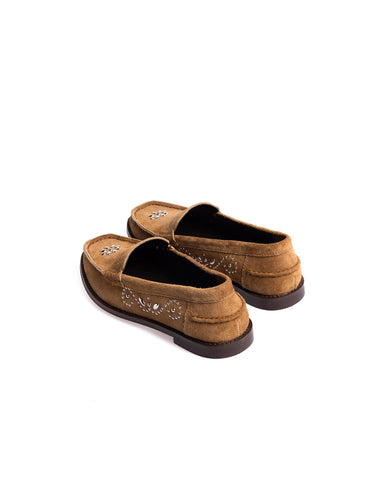 SUEDE LOAFER WITH STUDS