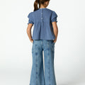 SHIRT EMBROIDERY ANILINE BLUE