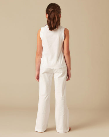 Pantalón tapeta bolsillos blanco