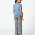 SMOCKED ANILINE BLUE T-SHIRT