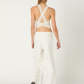 EMBROIDERED MESH TOP