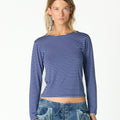 BLUE STRIPED T-SHIRT