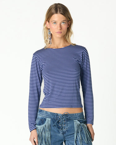 BLUE STRIPED T-SHIRT