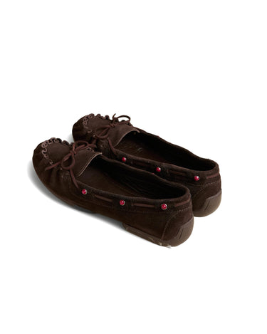 SUEDE LOAFER WITH STUDS